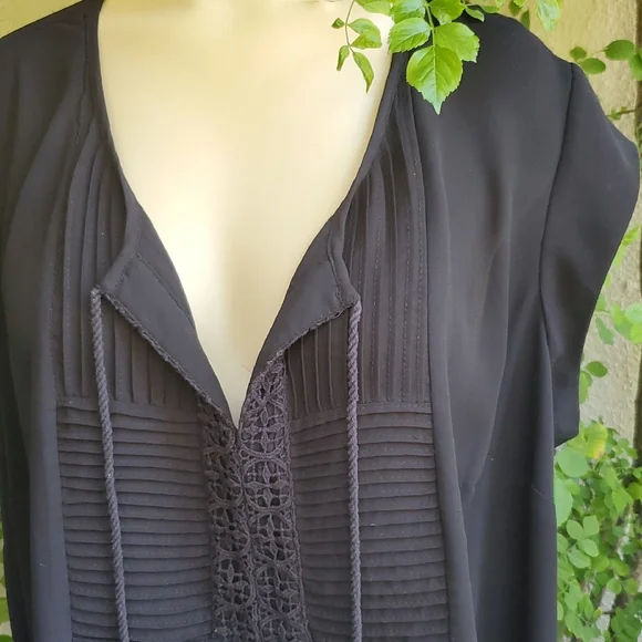 DAUGHTER DR2 Gray Pleated Bib Collar Blouse - Picture 3 of 8